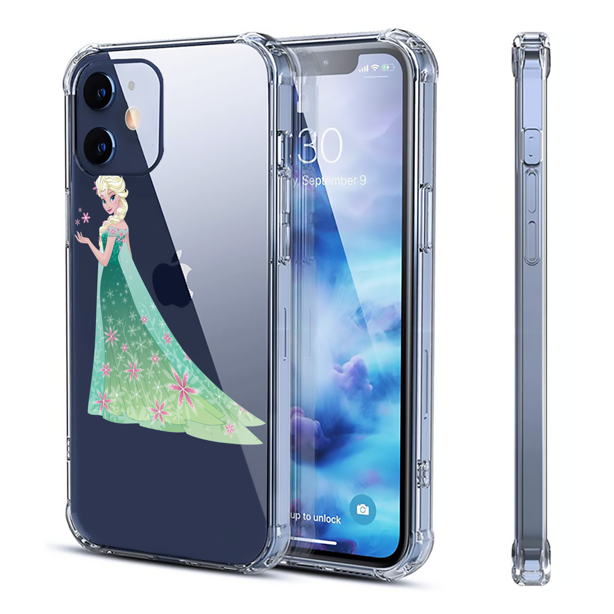 （画像用） アナと雪の女王 アンナ エルサ Frozen Anna Elsa 【iPhone 12シリーズ対応】透明スマホケース（クリアソフトケース）